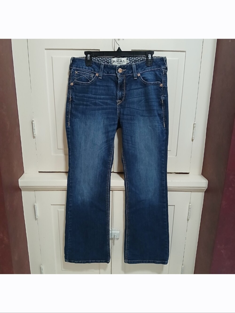 Ariat REAL Rosa Perfect Rise Bootcut Blue Jeans Women's Size 31S (32 x 30) Pants